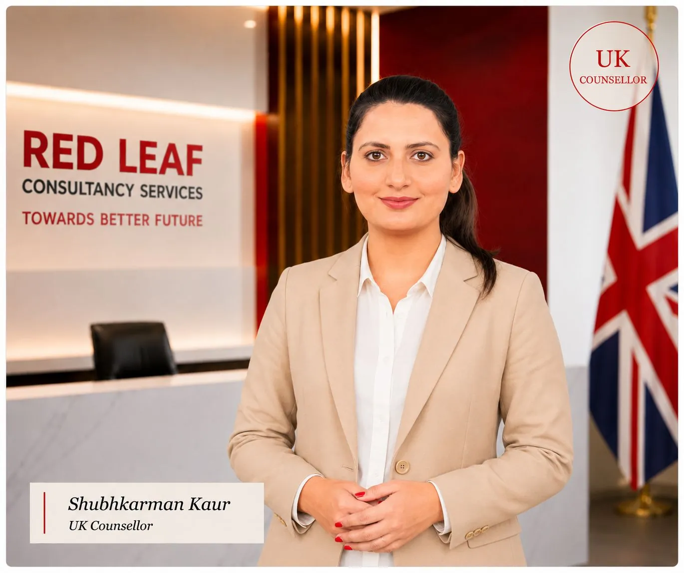 Shubhkarman Kaur — UK Counsellor, Red Leaf Consultancy Services